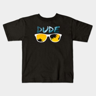 Dude Summer Sunglasses Kids T-Shirt